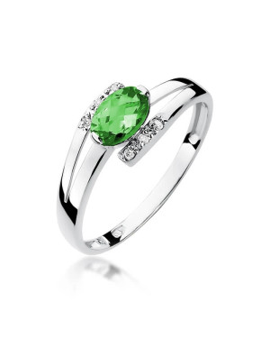 Emerald ring white gold 0.40ct