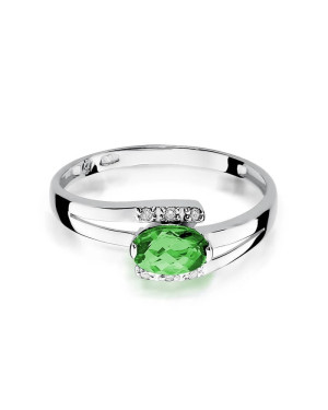 Emerald ring white gold 0.40ct