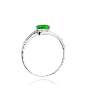 Emerald ring white gold 0.40ct
