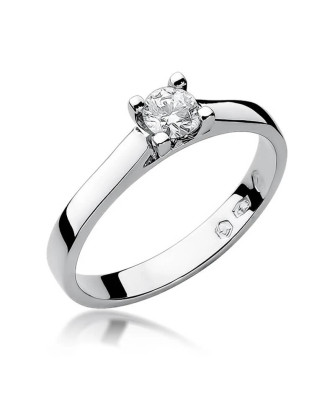Gold engagement ring with diamond white gold 0.30ct
