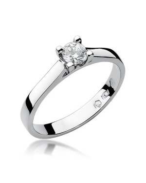 Gold engagement ring with diamond white gold 0.30ct