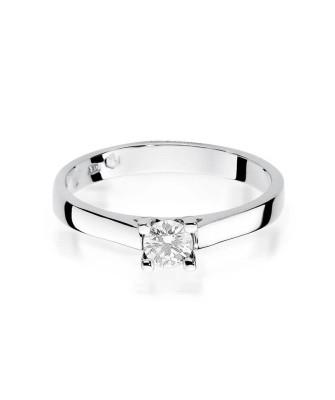 Gold engagement ring with diamond white gold 0.30ct