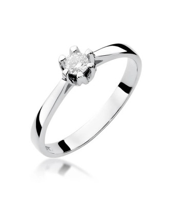 Engagement ring with diamond white gold 0.12ct