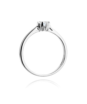 Engagement ring with diamond white gold 0.12ct
