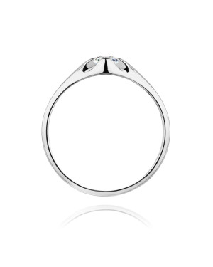 Gold ring with diamond White gold EW-331 0.10ct