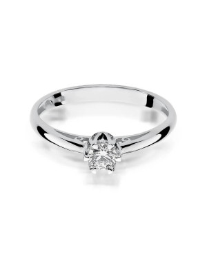 Pierścionek diament białe złoto 0,15ct