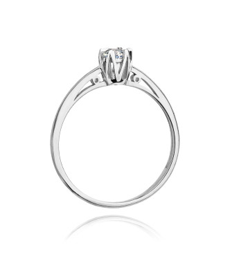 Pierścionek diament białe złoto 0,15ct