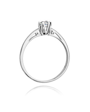 Pierścionek diament białe złoto 0,15ct