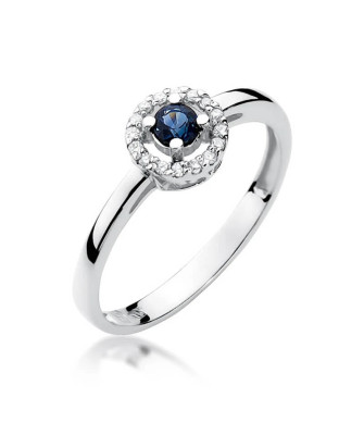 Sapphire ring white gold 0.15ct