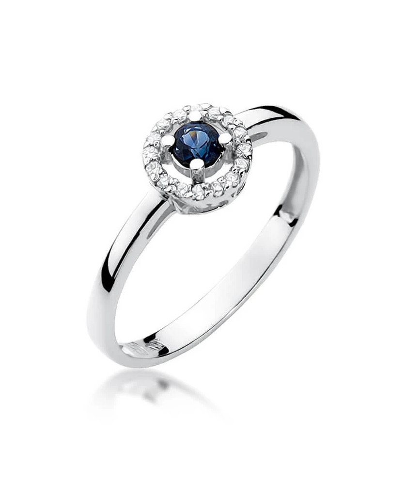 Sapphire ring white gold 0.15ct
