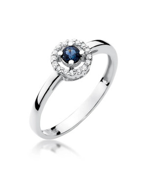 Sapphire ring white gold 0.15ct