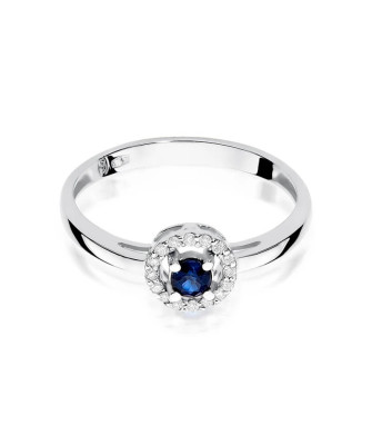Sapphire ring white gold 0.15ct