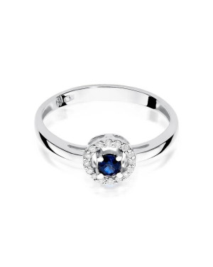 Sapphire ring white gold 0.15ct