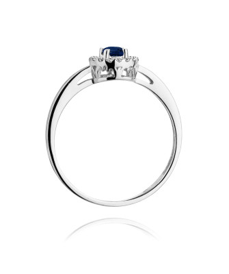 Sapphire ring white gold 0.15ct