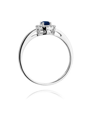 Sapphire ring white gold 0.15ct
