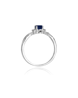 Szafir pierścionek białe złoto 0,70ct
