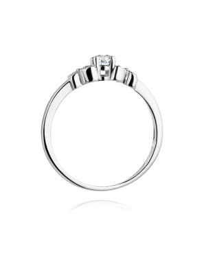 Gold ring with diamond white gold 0.12ct