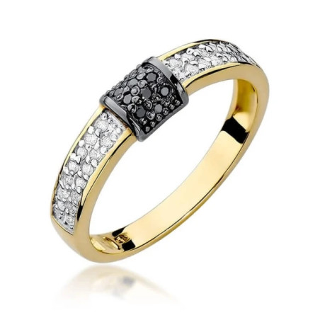 Gold ring with diamond EY-297 white diamonds 0.14ct | GoldJewellery