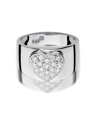 Pierścionek obrączka z diamentami białe złoto 0,26ct