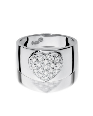 Pierścionek obrączka z diamentami białe złoto 0,26ct