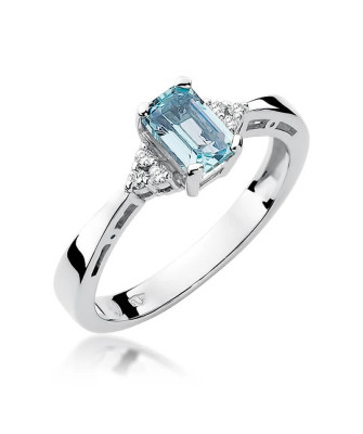 Gold ring with topaz white gold 0.60ct