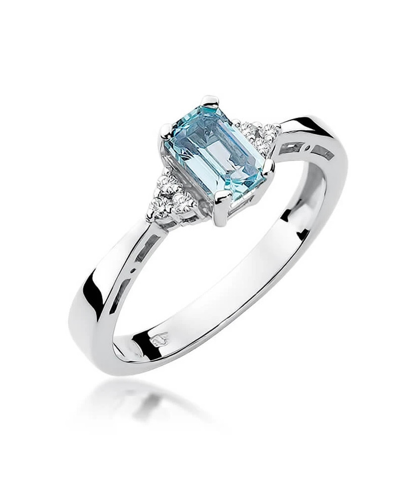 Gold ring with topaz white gold 0.60ct