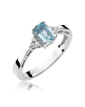 Gold ring with topaz white gold 0.60ct