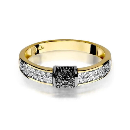 Gold ring with diamond EY-297 white diamonds 0.14ct | GoldJewellery