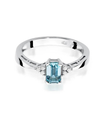 Gold ring with topaz white gold 0.60ct