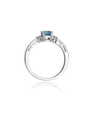 Gold ring with topaz white gold 0.60ct