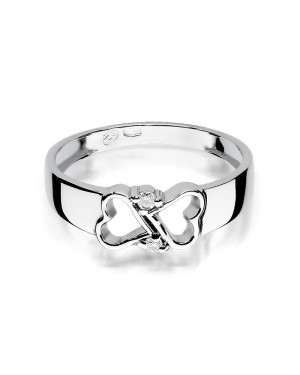 Diamond ring white gold 0.04ct