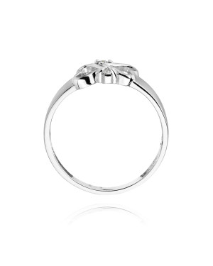 Diamond ring white gold 0.04ct