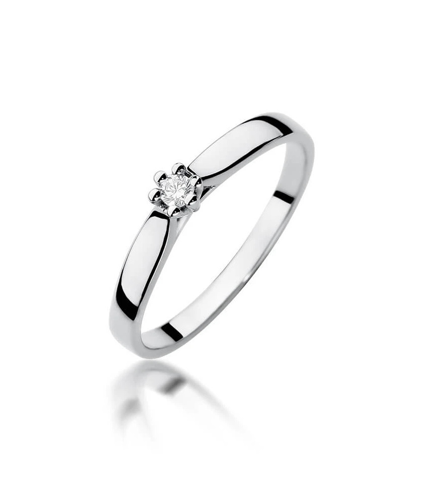 Diamond engagement ring white gold 0.04ct