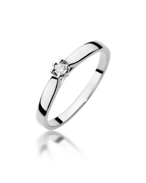 Diamond engagement ring white gold 0.04ct