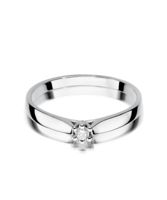 Diamond engagement ring white gold 0.04ct