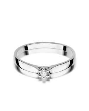 Diamond engagement ring white gold 0.04ct