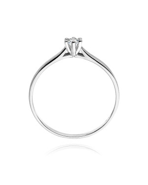 Diamond engagement ring white gold 0.04ct