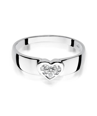 Diamond ring band white gold 0.04ct
