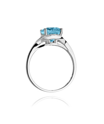 Topaz ring made of white gold 3.00ct
