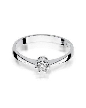 Engagement diamond ring white gold 0.10ct