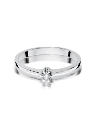 Engagement ring diamond white gold 0.04ct