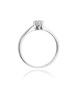 Pierścionek zaręczynowy diament białe złoto 0,04ct