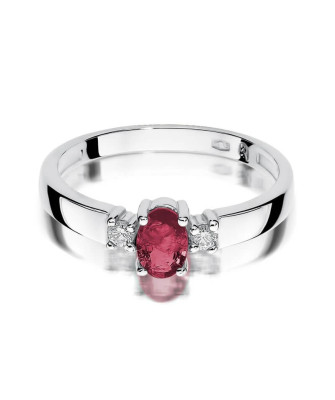 Złoty pierścionek z diamentem rubin 0,60ct