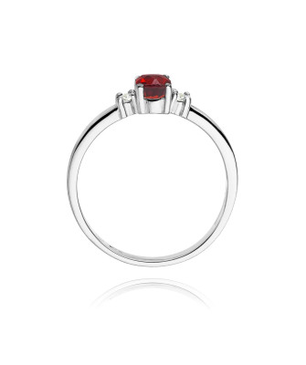 Złoty pierścionek z diamentem rubin 0,60ct