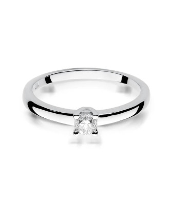 Diament pierścionek z białego złota 0,20ct