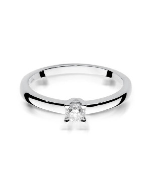Diament pierścionek z białego złota 0,20ct