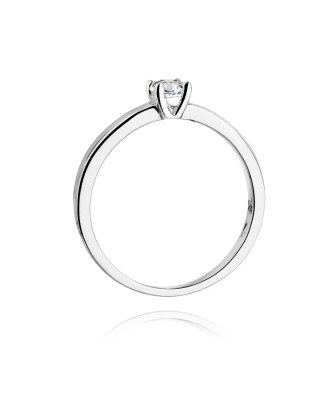 Diament pierścionek z białego złota 0,20ct