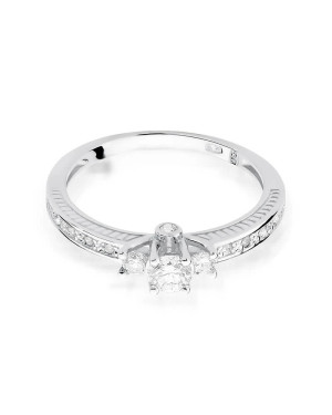 Gold ring with diamond White gold EW-199 0.42ct