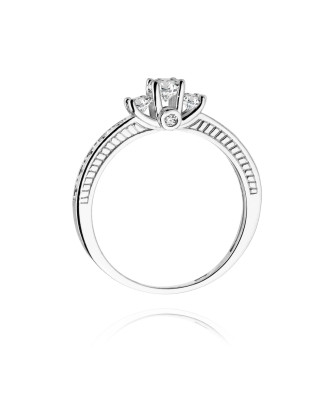 Gold ring with diamond White gold EW-199 0.42ct