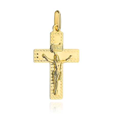 ⭐ Gold cross in a decorative frame ♥ GoldJewellery